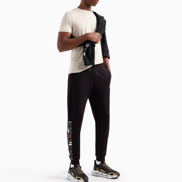 EMPORIO ARMANI EA7 SS24 Knitted Sweatpants Men's Black 3DPP88-PJEQZ-1200