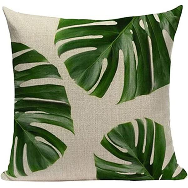 New Nordic Green Plant Printed Pillow Case Sofa Pillow Leaf Series Decorative Pillow Linen