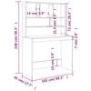 Desk with Shelf Concrete Grey 102 x 45 x 148 cm Particleboard