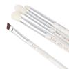 Jessup Pearl White/Silver Professional Makeup Brushes Set Make Up Brush Tools Kit 8PCS Foundation Stippling Natural-synthetic Hair