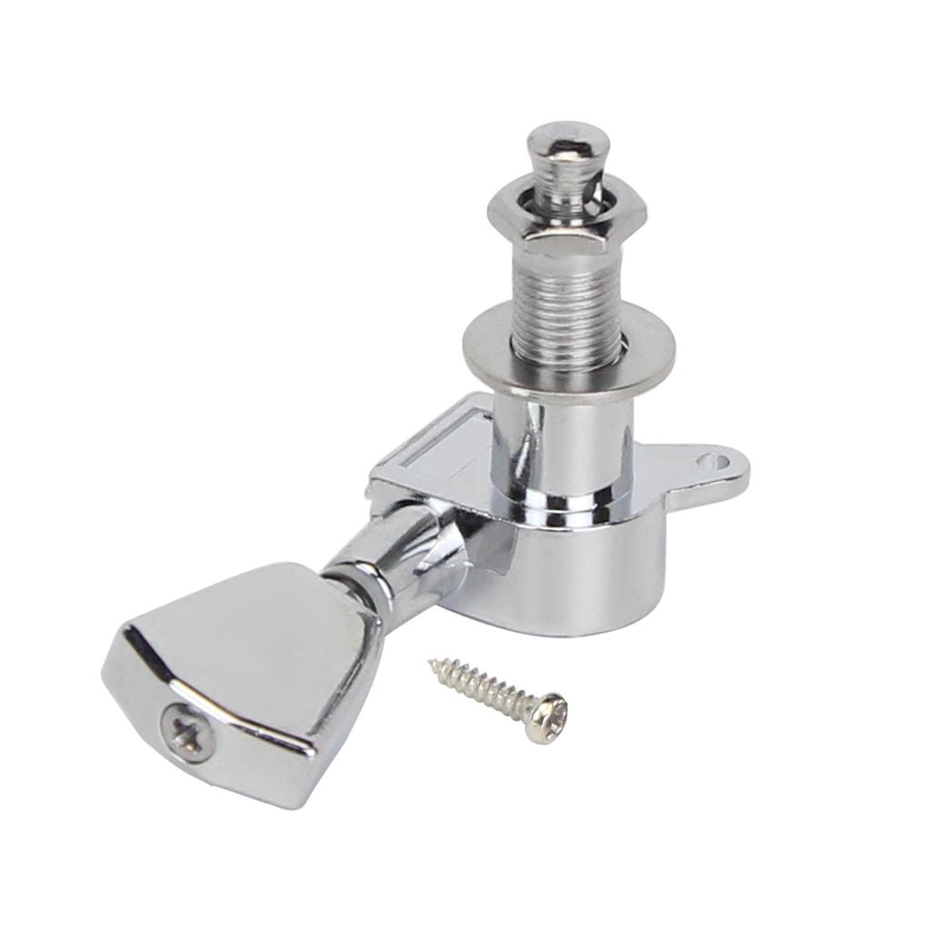 FLEOR Set of Closed Guitar Tuning Keys Machine Heads Tuners 3L3R String Tuning Pegs Sealed ,Black/Silver Option