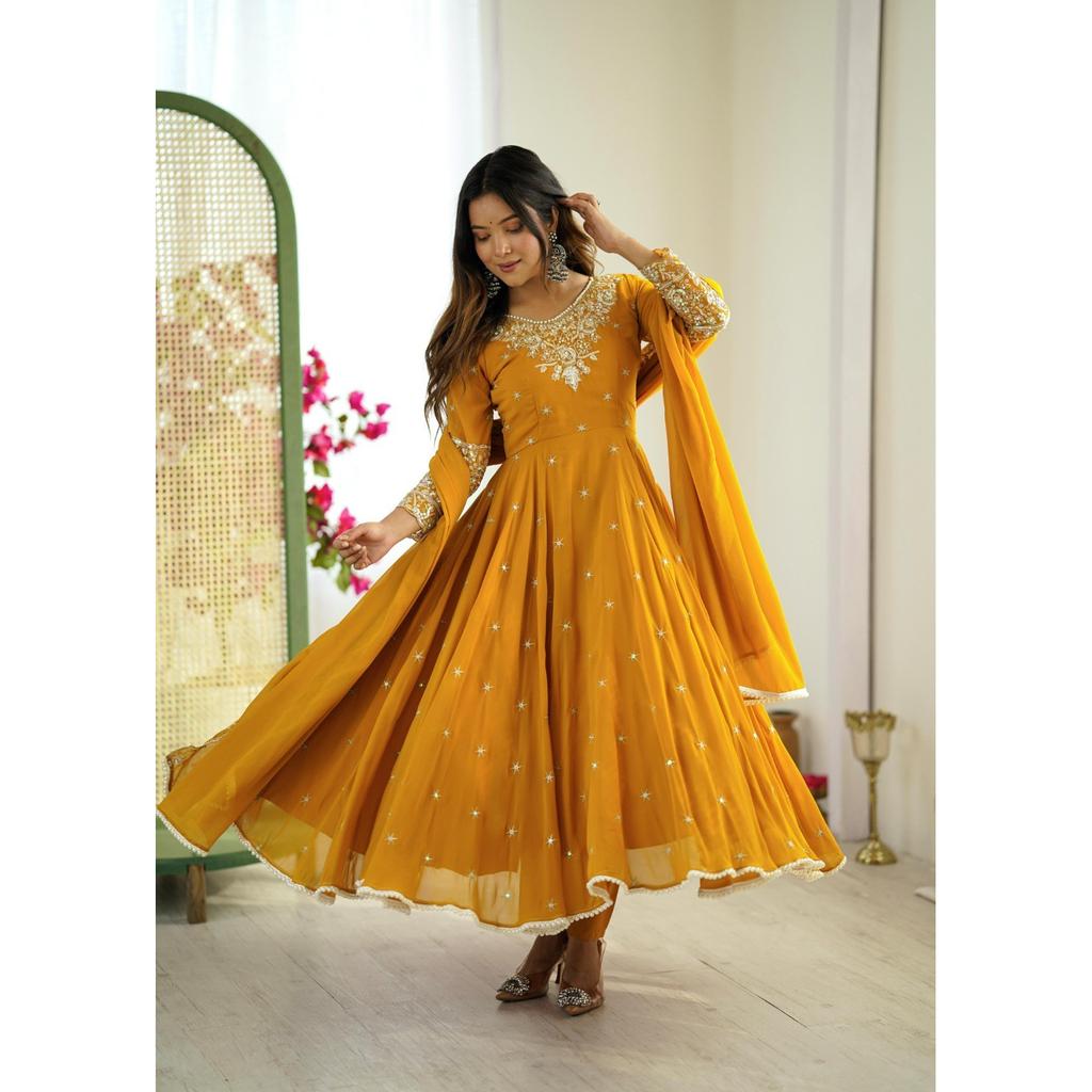 Designer Pakistanisches Anarkali Gown Anzug Kleid Indisches Hochzeitskleidung Salwar Kameez