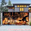 2D Flat Banner Welcome To Halloween - Skull Head Ghost Face Pumpkin - Garage Door Banner Theme ElementsDJH