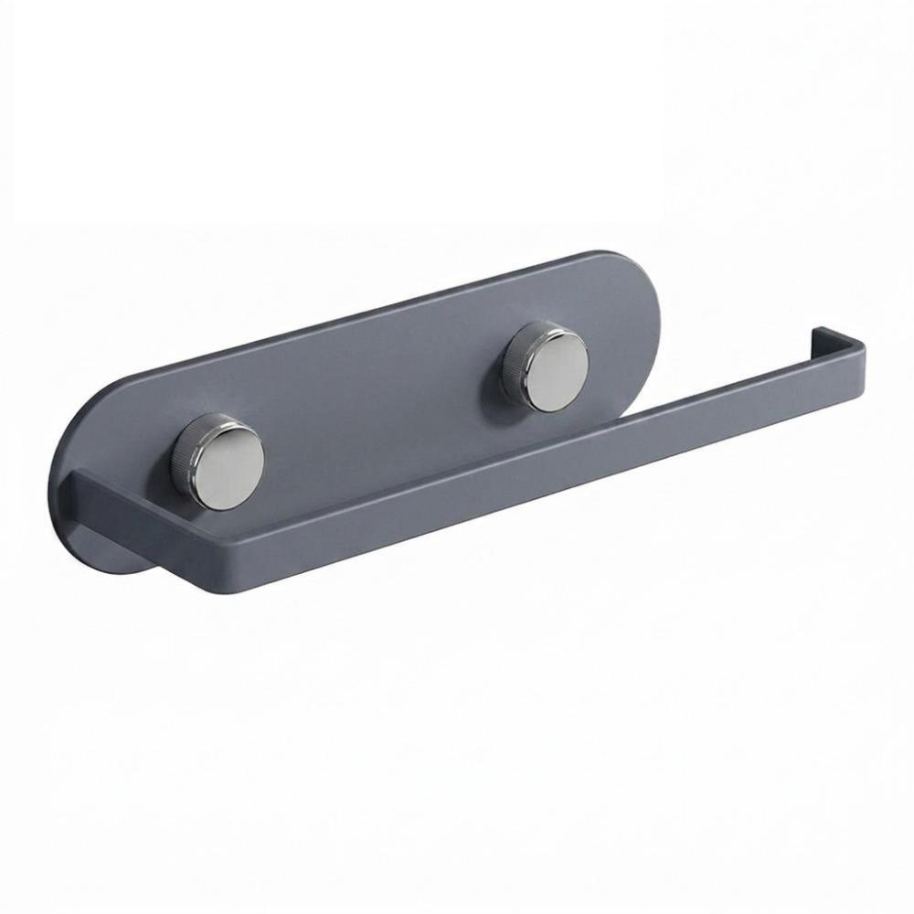 No-Drill Cling Film Storage Rack Carbon Steel Plastic Wrap Holder Paper Towel Holder Toilet серый