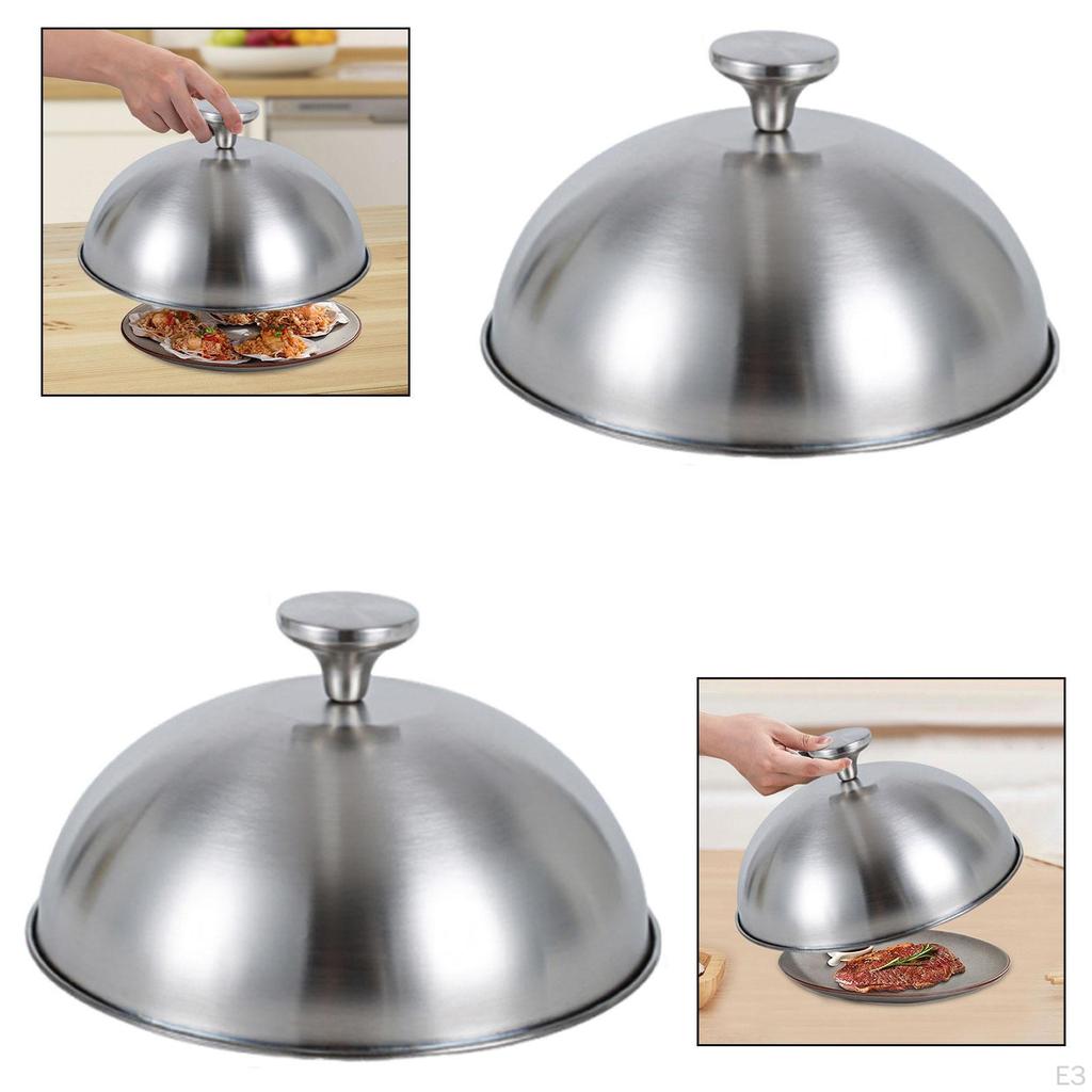 Basting Cover, Cheese Melting Dome Barbecue Tool Stainless Steel Melt Lid Griddle for Grilling