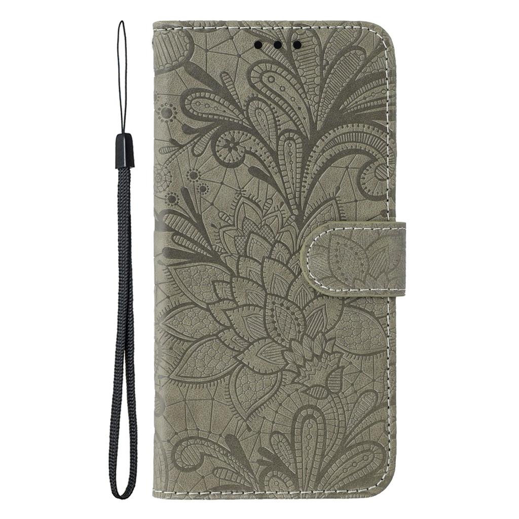 For iPhone 17 Air Case Lace Flowers PU Leather Flip Wallet Phone Cover