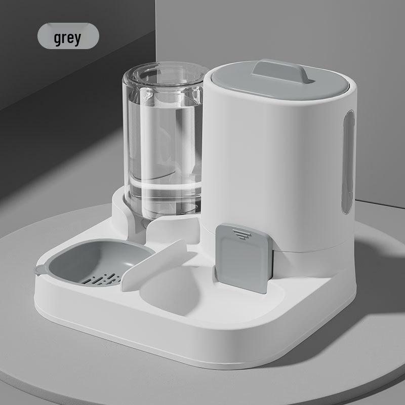 Pet Automatic Food & Water Dispenser with Large Capacity Dual Bowls for Cats & Dogs