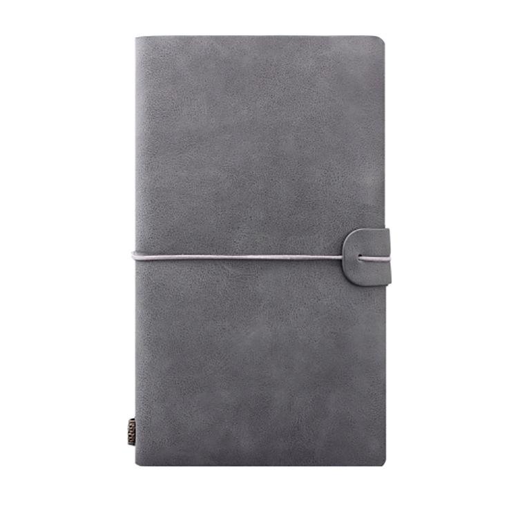 

Retro Creative Tie-Up Faux Leather Portable A6 Notebook with Custom LOGO 200mm x 120mm серый