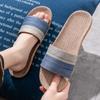 Summer Women Slippers Anti-Slip Home Slippers Lightweight Shoes Women Indoor Linen Slippers Soft Shoes