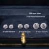 S999 Sterling Silver Zircon Moissanite Stud Earrings: 1-Carat High-End Niche Jewelry Gift