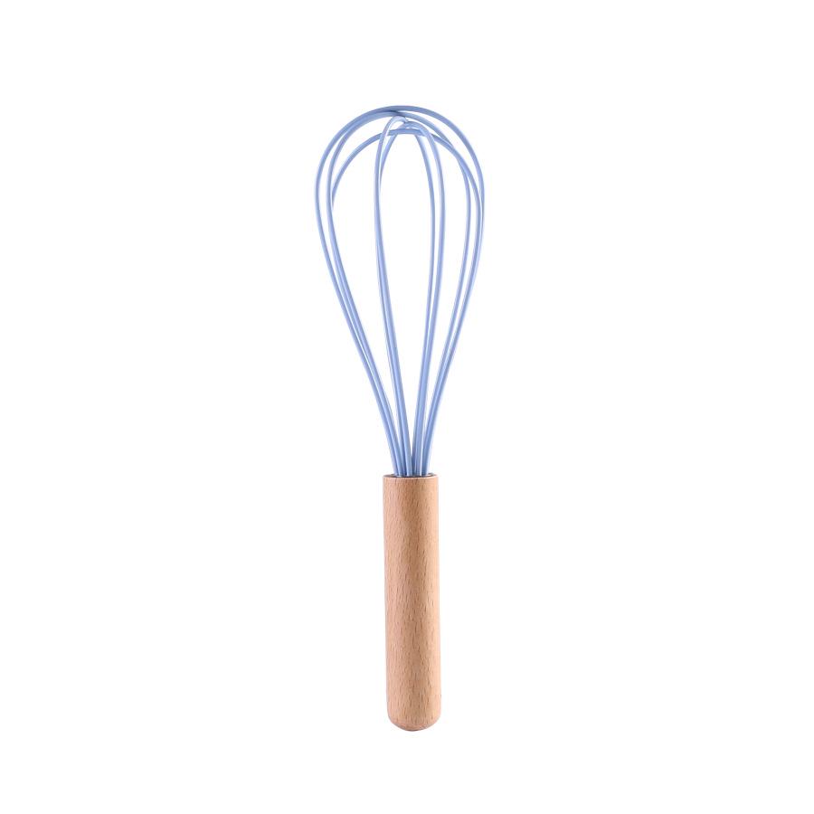 Silicone Whisk with Stainless Steel Handle for Kitchen Baking