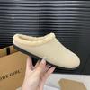 Fashion New Fuzzy House Slippers For Women Men Winter Mules Garden Shoes Soft Plush Slippers Outdoor Warm Furry Clogs Slide Snow Boots