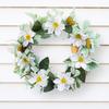 15 Inch Artificial Magnolia Wreath for Front Door Spring Summer Faux Floral Wreath with Greenery Leaves for Porch Entryway Living Room Wall Decor
