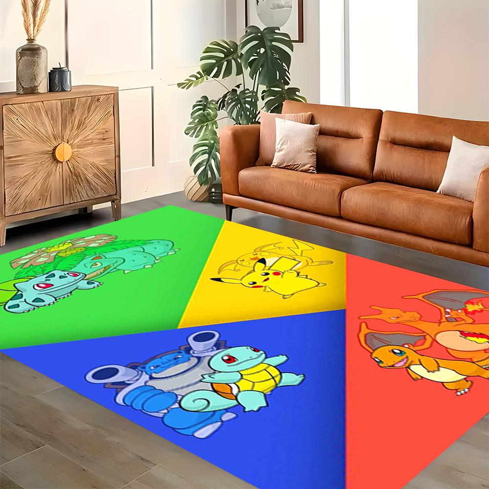 Pikachu Energy Burst rug for living rooms, bedrooms, home décor, and as gifts.