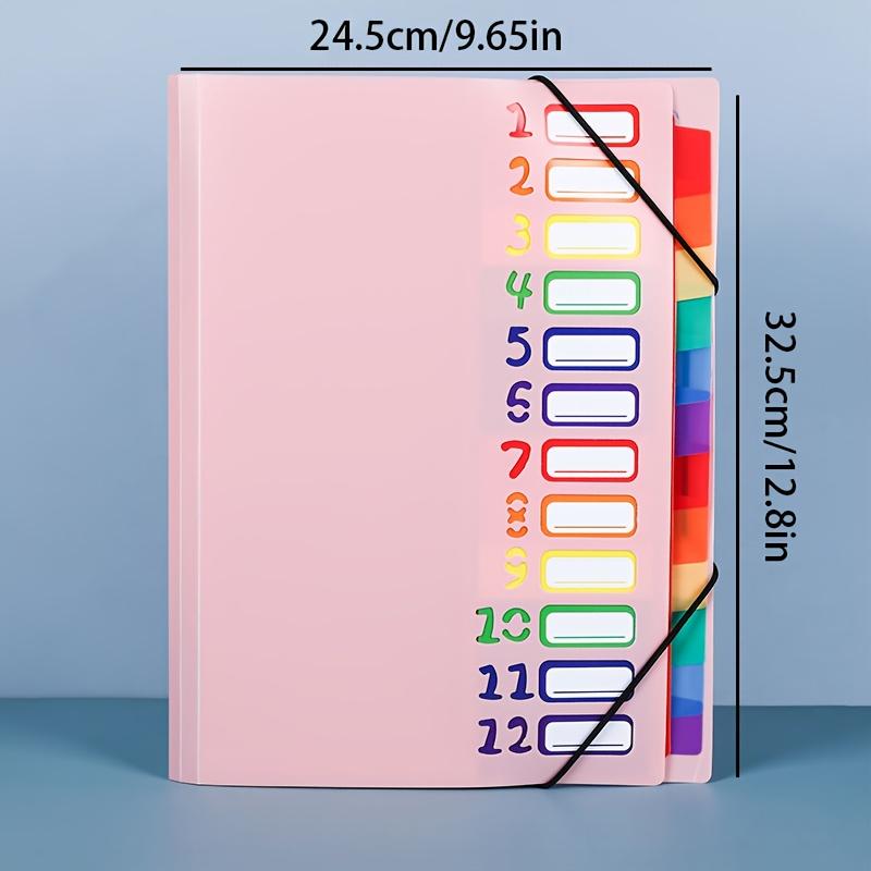 Großer Kapazität Regenbogen A4 Schreibtisch Dokumenten-Organizer, Minimalistischer Koreanischer Stil Tischplatten-Ordner, Tragbare Papieraufbewahrung