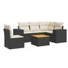 VidaXL Garden Lounge Set with Cushions 6 Pcs, Patio Sofas, Patio Furniture Set, Outdoor Furniture, Black 3257778