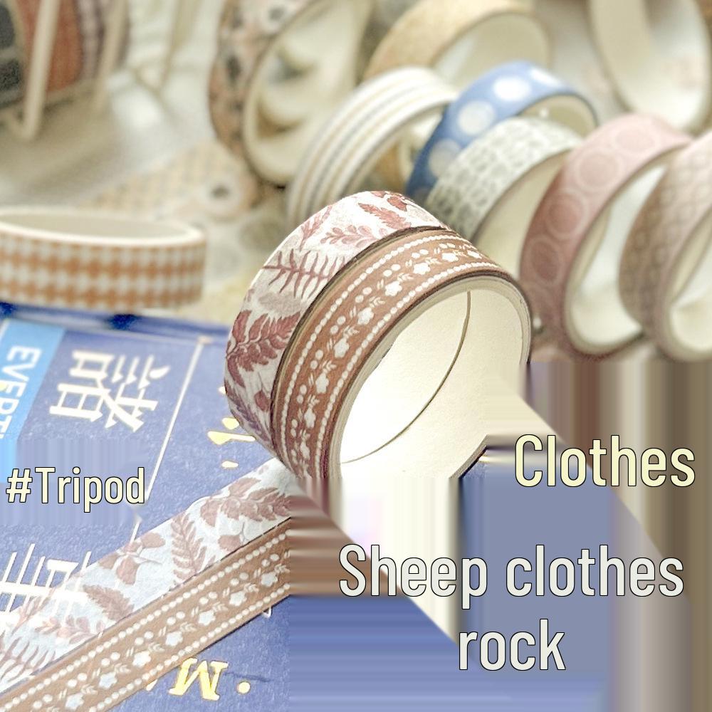 Retro Mori Washed Tape: Boxed Roll for Journals, Cups, Lipstick, Borders, & Basics