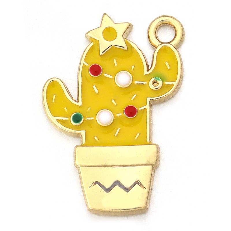 10pcs/lot Alloy Drip Oil Pendant Santa Claus Snowman Christmas Tree Charm Pendant For DIY Men Women Earrings Necklace Party Gift