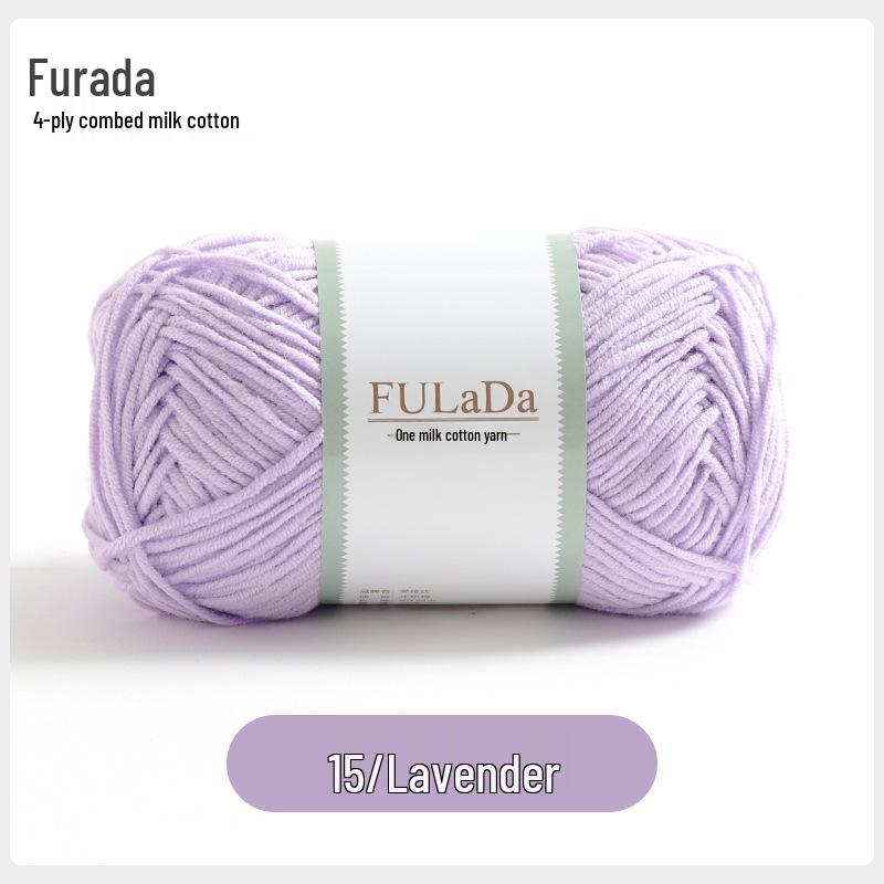 Baby 4-fädig gekämmte Milchbaumwollgarnknäuel zum Handstricken & Häkeln - DIY Puppe, Pullover, Schal Materialpaket