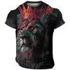 3D Harajuku Tiger Pattern Pánská trička Hip Hop Punk Styl Streetwear Móda Pulovr s krátkým rukávem do O Tričko nadměrné velikosti