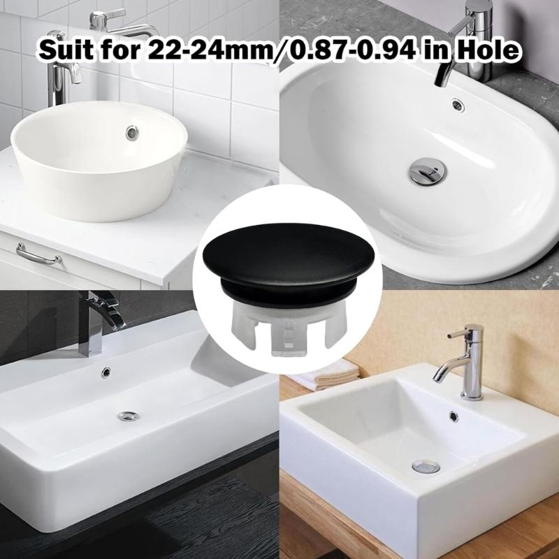 2 szt. Uniwersalne Nakładki Przelewowe Pierścienie Przelewowe Zlewu Łazienkowego Szybki Montaż Odpowiednie do Odpływu Łazienkowego