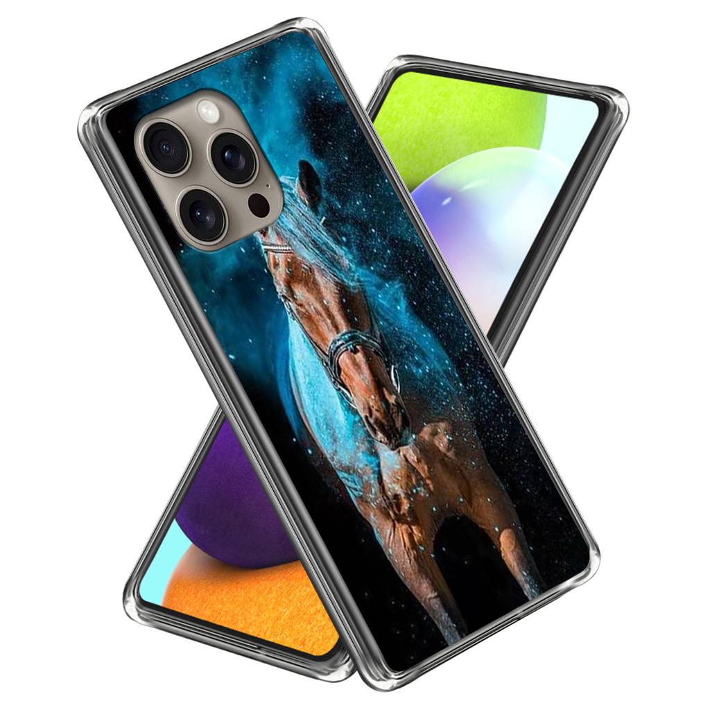 For iPhone 16 Pro Max Case Shock-Absorbent TPU Pattern Printed Phone Cover