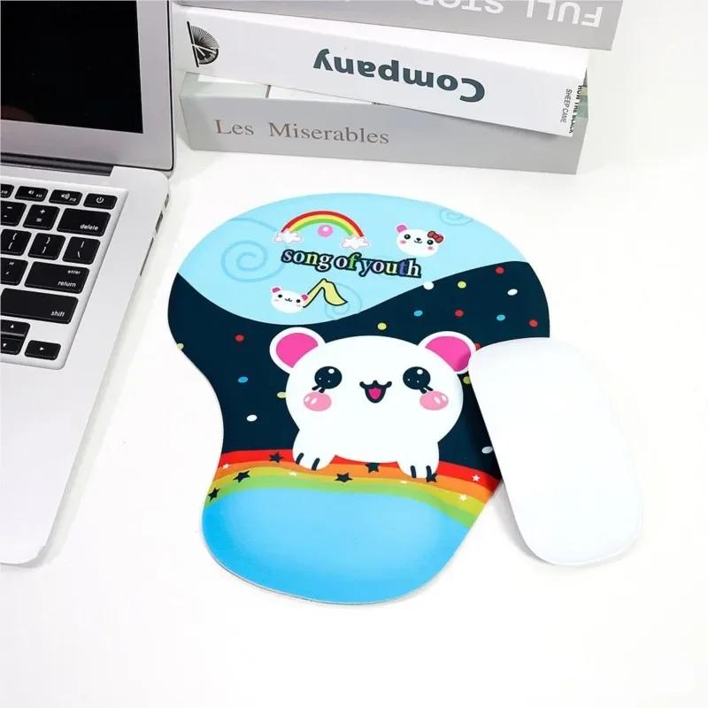 Cartoon Painted Small Animal Ultra-Soft Space Silicone Wrist Rest Mouse Pad Wrist Support Mouse Pad To Reduce Hand Pressure