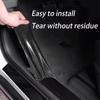 3D Carbon Fiber Sticker Paste Car Threshold Protective Film Tape Anti Scratch Waterproof Matte Black Nano Sticker for Car Body