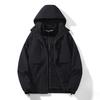 Jacket Men's Vintage Color Matching Windproof Waterproof Jacket Men's and Women's Outdoor Hooded Jacket