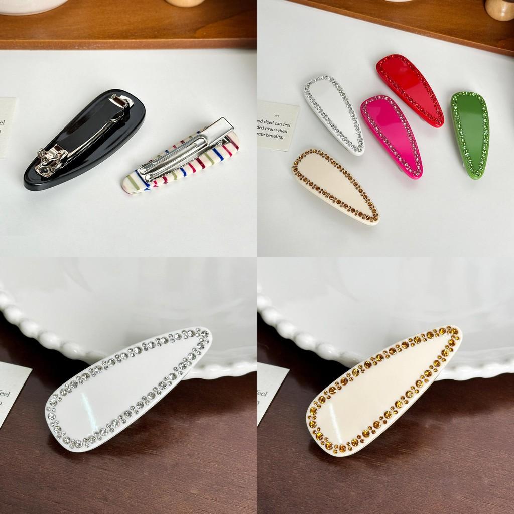 Premium Rhinestone-studded Acetate Hair Clip Available In Vibrant Colors For Trendy Hairstyles
