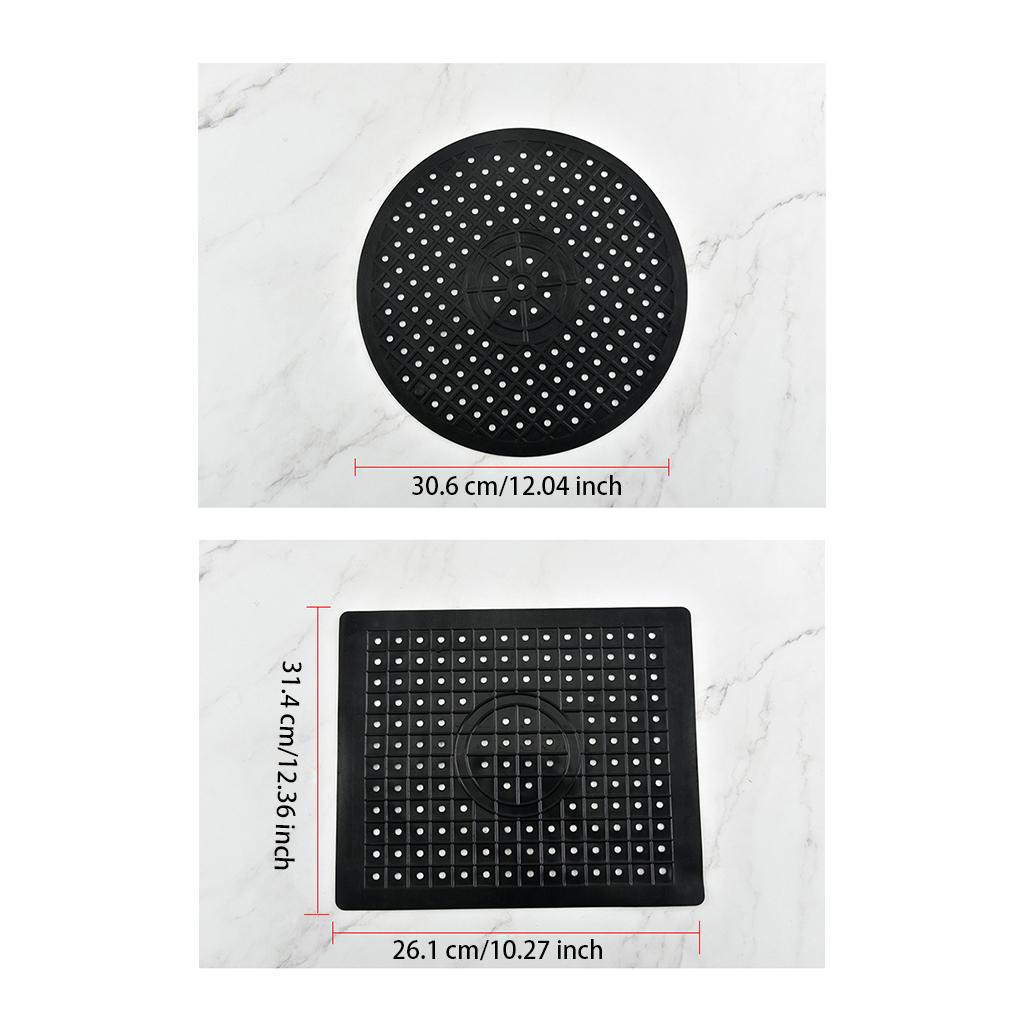Kitchen Rubber Sink Drain Mat Heat Resistant Home Table Dish Protector Tableware Food Residue Drainer Hollow Pad Supplies