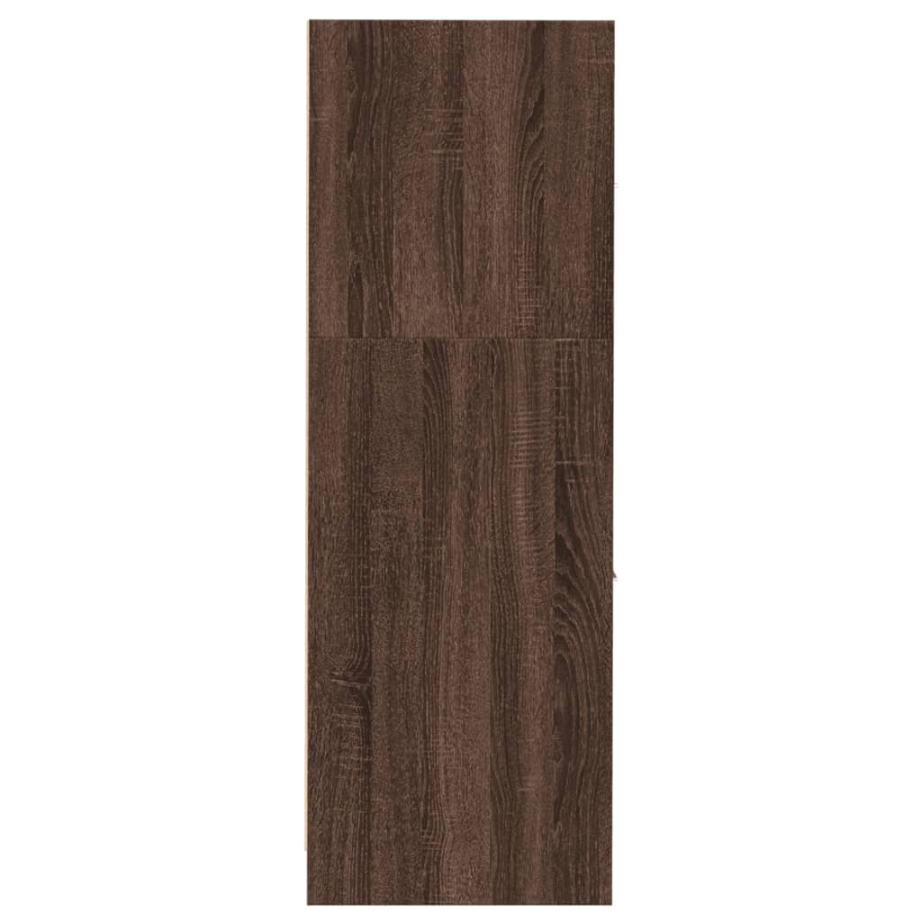 Apothecary Cabinet Brown Oak Effect 30x41x118 cm Engineered Wood