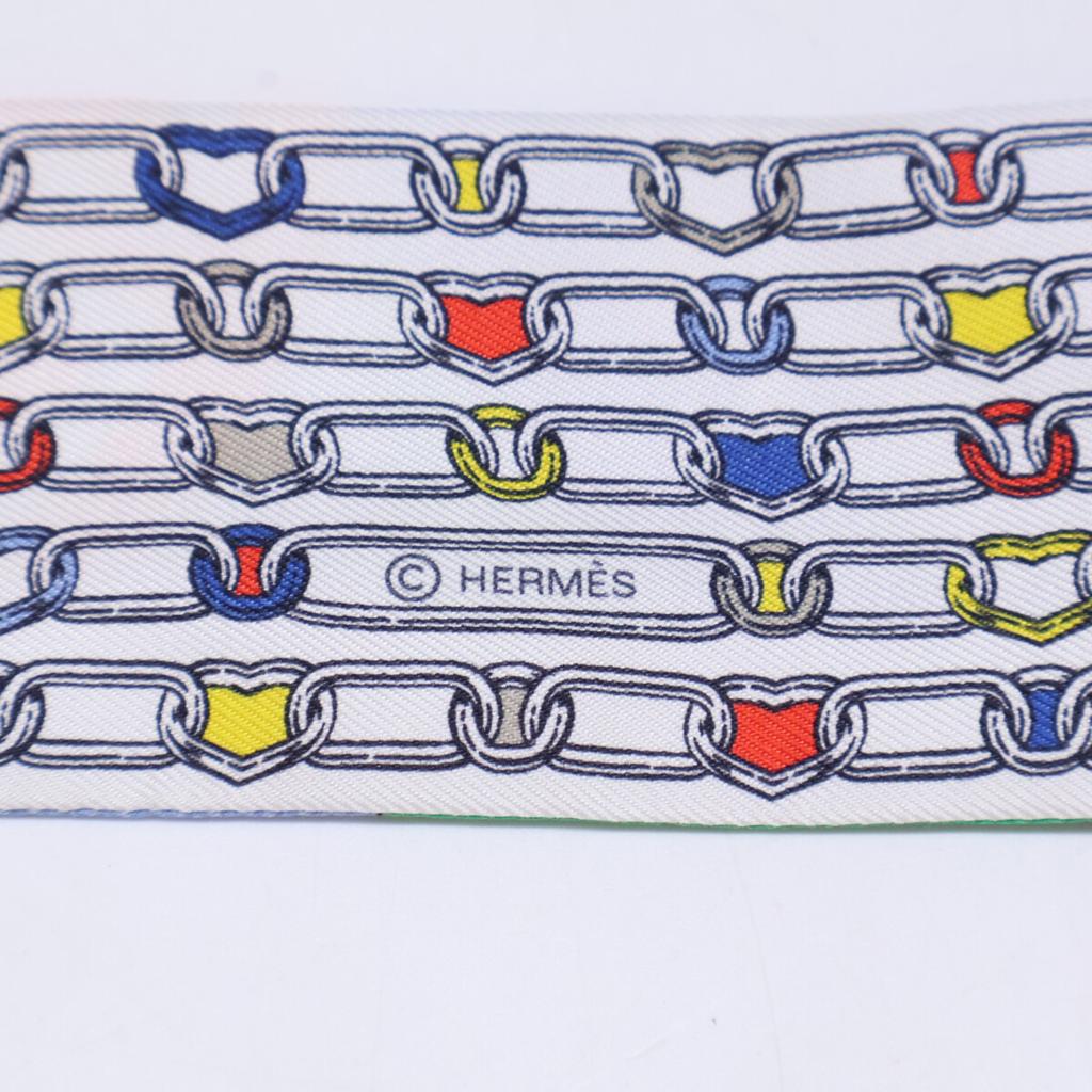 Hermes [Excellent Condition] H063800S 09 L'EFFET KALEIDOSCOPE Kaleidoscope Effect Silk Twilly Scarf Yellow / Red / MulticolorUsed