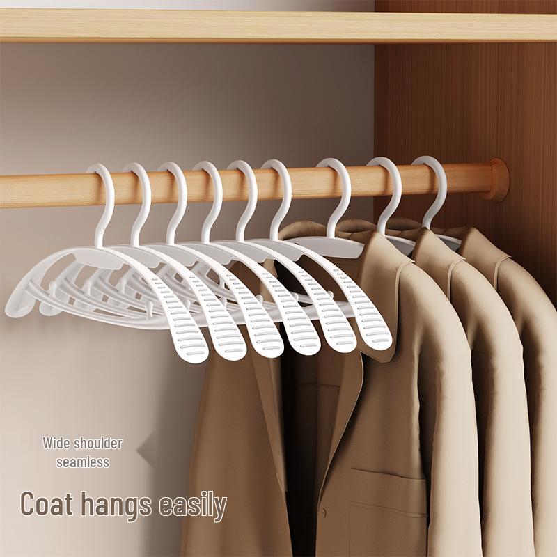 Seamless Wide Shoulder Non-slip Clothes Hanger for Adults - Thickened for Dormitory and Household Use.