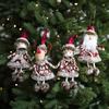 Christmas Ornaments: Snowman, Reindeer & Girl Plush Doll Pendants