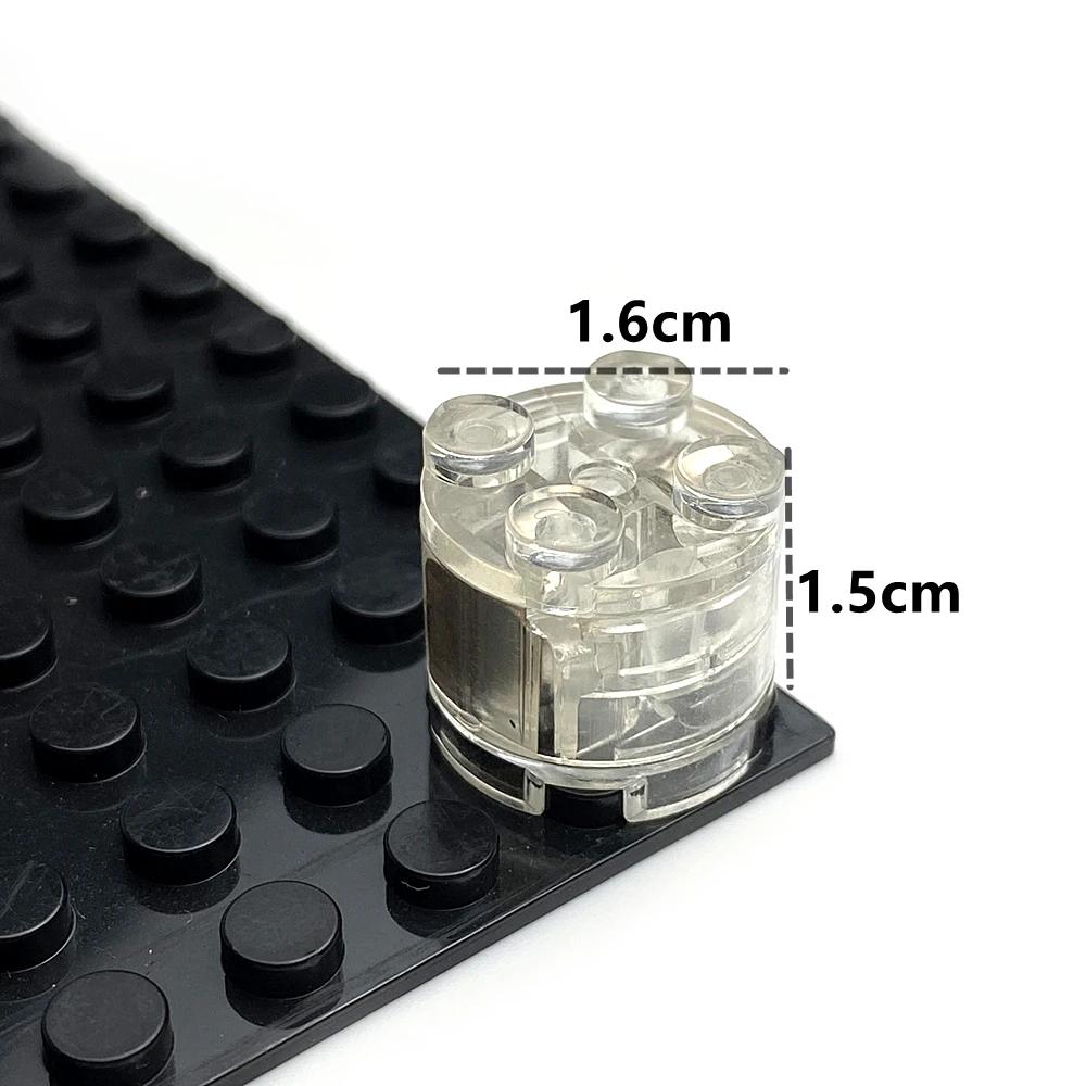 LED Light 5Pcs Brick Round 2x2 Dot Flash Color Light Emitting Classic Accessories Compatible Leduo Construction Building Blocks