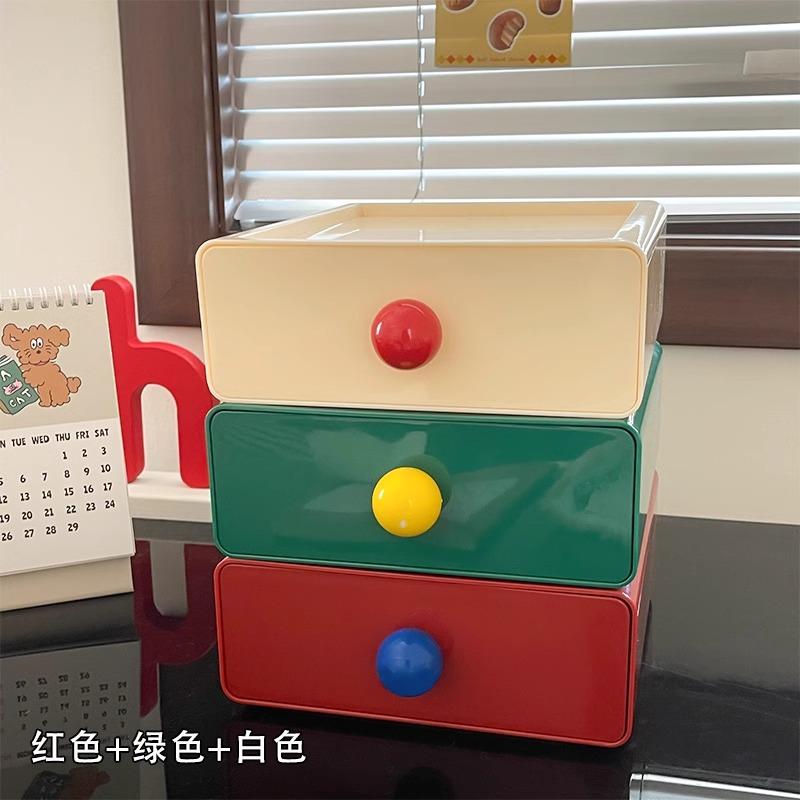 

Cosmetic Storage Box Organizer Desktop Dressing Table Skin Care Storage Cabinet Drawer-style Multilayer Office Desk Storage Rack