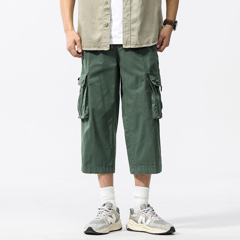 Sommer-Latzhose Achtelhose Herren lässig locker Rowdy gutaussehend Retro trendige Marke Herren High-End-Hose