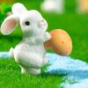 Багатоколірна міні-фігурка Великоднього кролика, Великодні яєчні аксесуари, Мініатюрні дрібнички, DIY фотореквізит, Мультяшна статуетка кролика, Подарунок