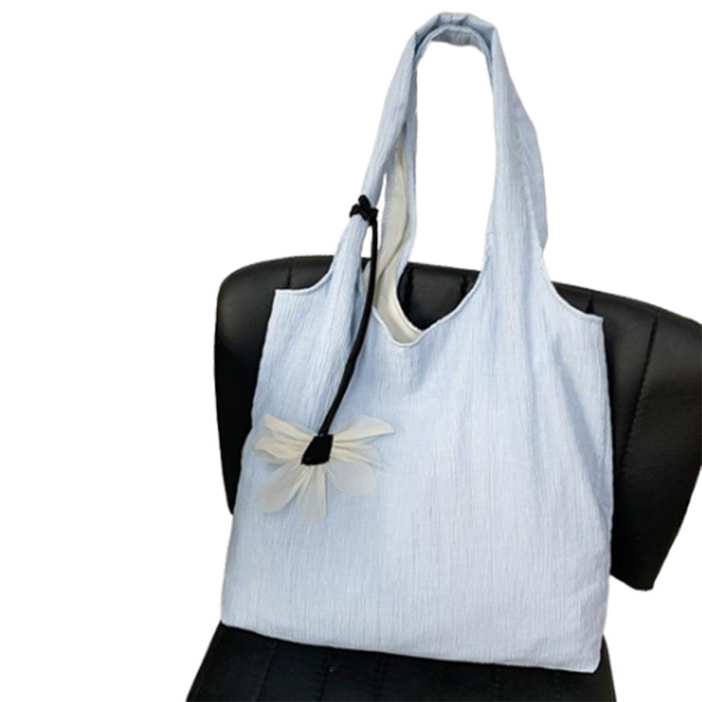 Sweet Women's Shoulder Bag Soft Shopping Bags Makeup Bags Solid Color Handbag Girls