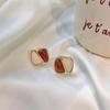 High-End Women's Earrings - Light Luxury Geometric Square Studs, Autumn/Winter Fashion, Elegant Contrasting Colors, Simple and Chic Design