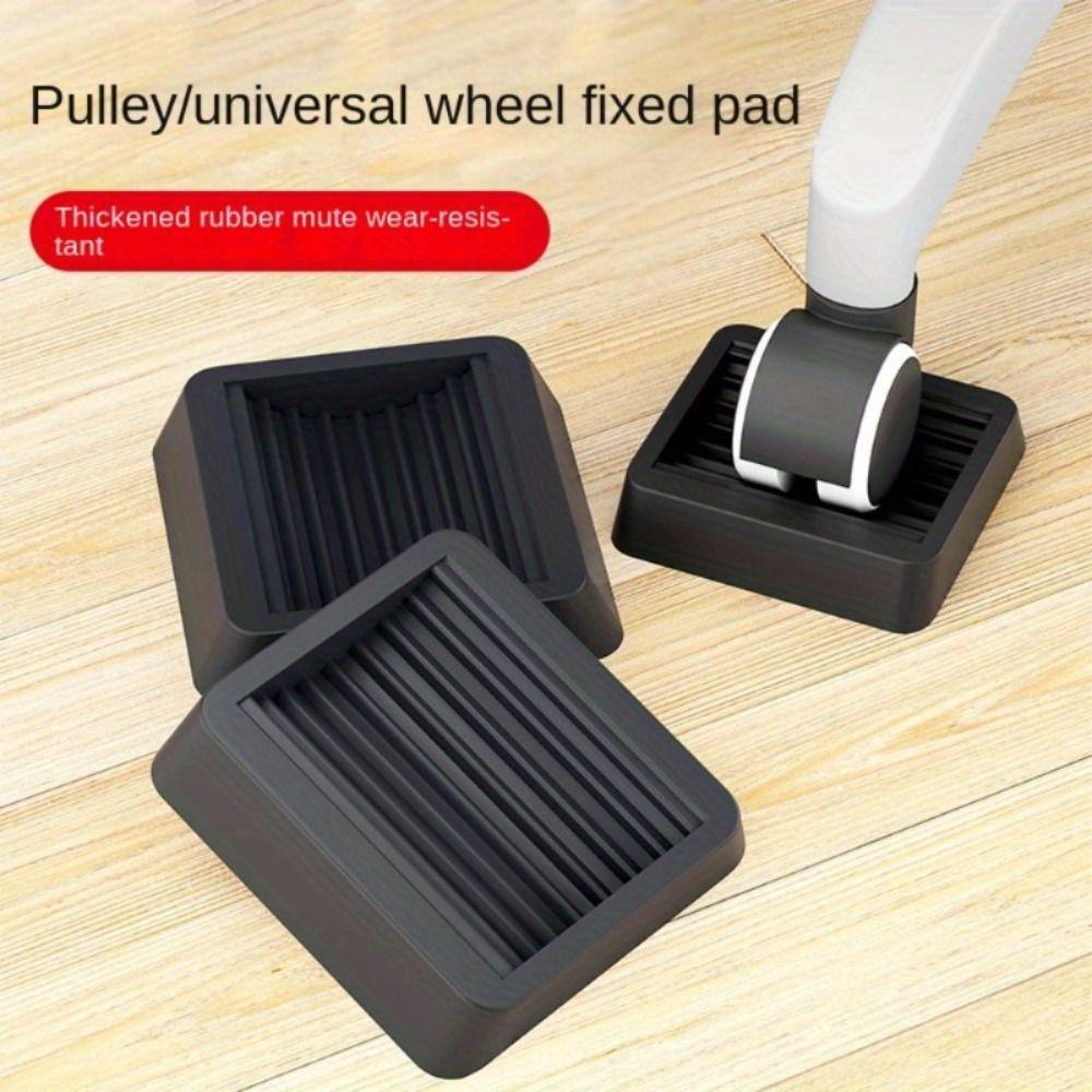 Hardwood Floor Wheel Stopper Anti Vibration Anti-slip Floor Protectors Great Friction Silicone Material Anti Vibration Pad