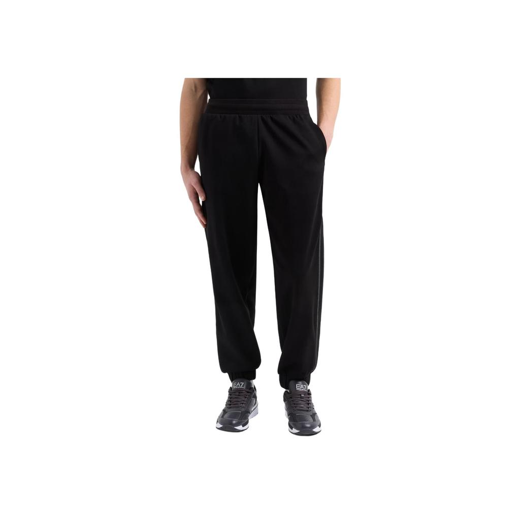 Emporio Armani EA7 Cotton Blend Logo Series Jogging Pants Men bottoms Black 7M000545-AF12660-UC001