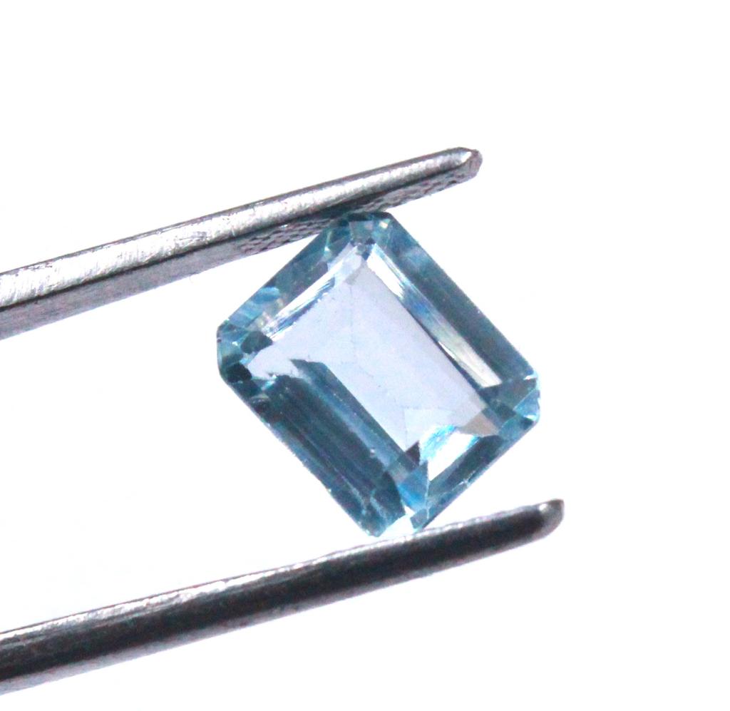 4.40 Carat Valentine Big Sale Sky Blue Aquamarine Brazil Emerald Shape Certified Gemstone SN189