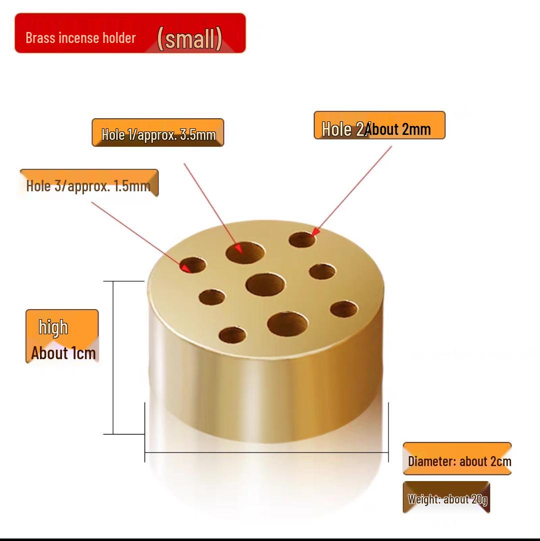 Brass Multifunctional Incense Burner & Holder with Ash Catcher and Incense Clip