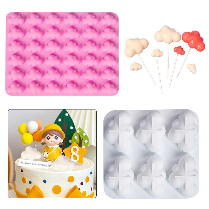 DIY 36 Cavities Clouds Baking Mold Reusable Candy Jelly Mold Fondant Mousse Cake Chocolate Pudding Kitchen Tools Accessories