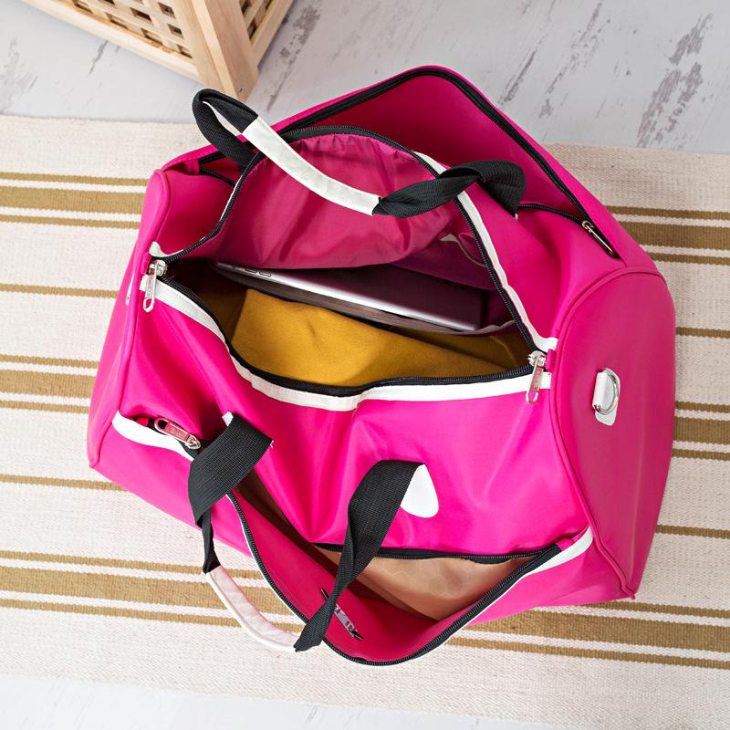 Women's Korean-Style Foldable Canvas Travel Bag - Large Capacity, Lightweight, Handheld or Single Shoulder Gym and Business Bag