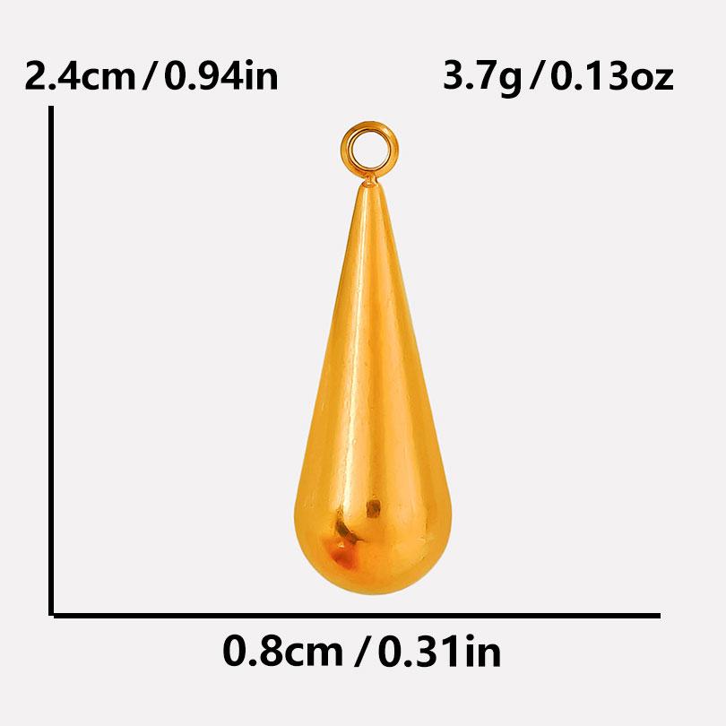 6pcs/Lot Different Size Long Water Droplets Pendant Stainless Steel Charms For Jewelry Making Supplies Bulk DIY Earrings Bohemia