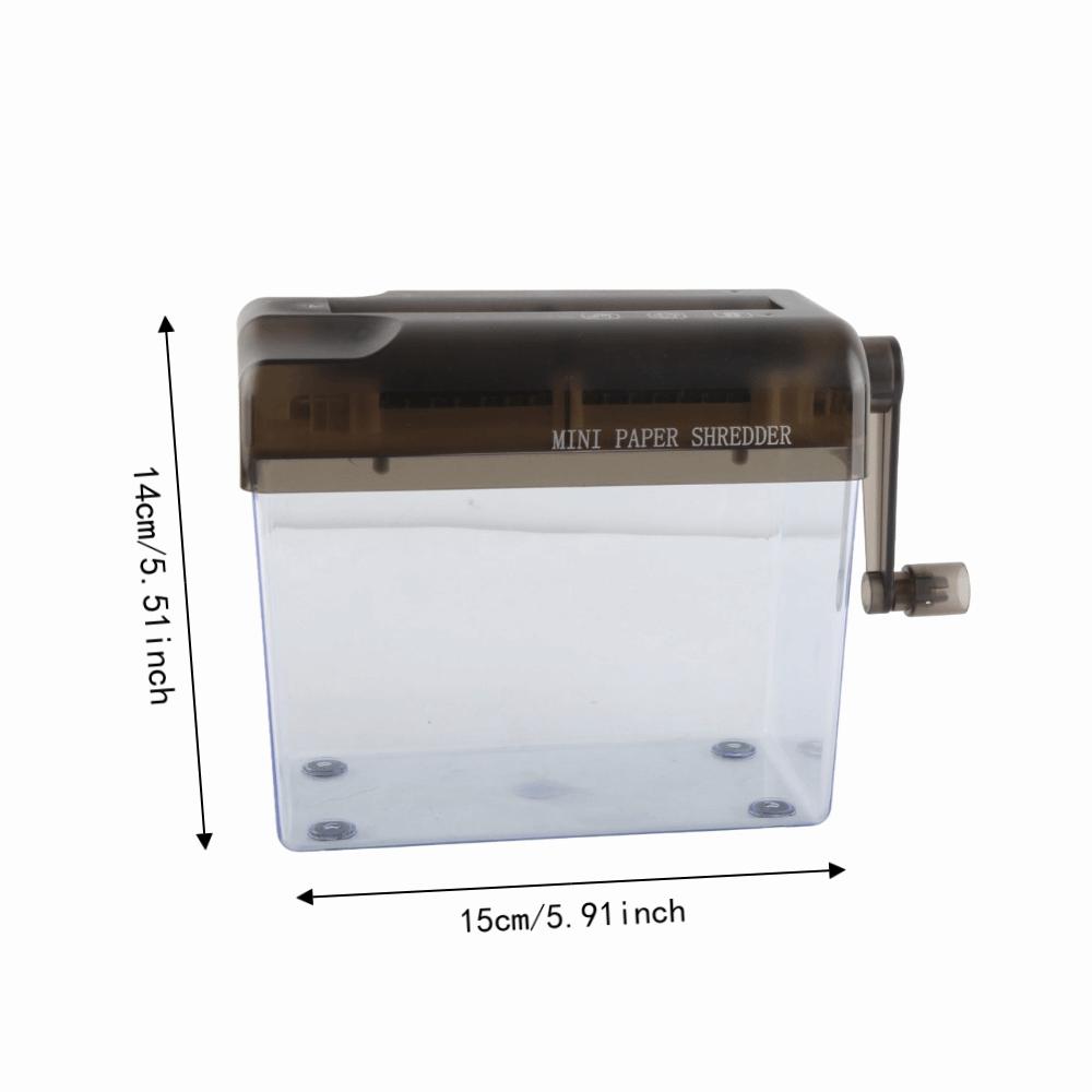 Black Manual Paper Shredder ABS Mini Hand Shredder Mini Hand File Shredder For Home