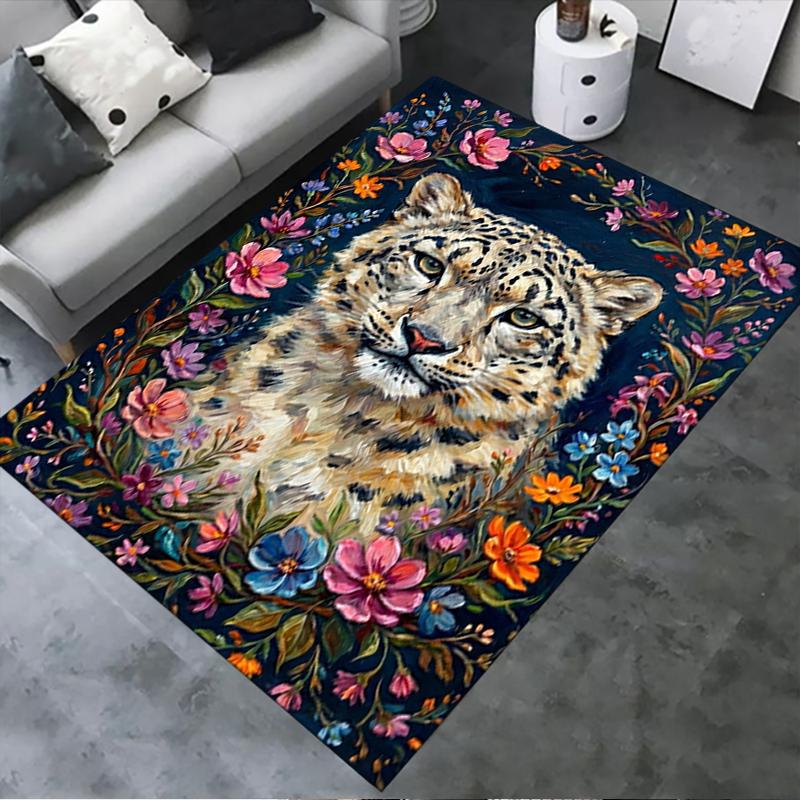 

2025 New Snow Leopard Animal Carpet Rug for Living Room Bedroom Home Sofa Decoration,Kids play Non-slip Floor Mat105 40x60cm( 15x23in )